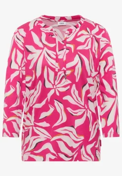Shirt mit Split Neck und Print