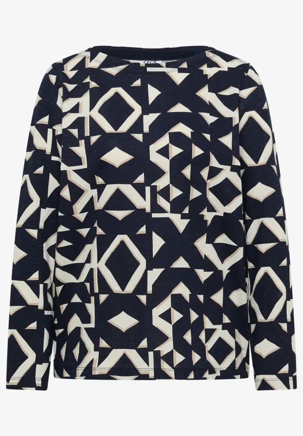 Shirt mit U-Boot-Ausschnitt