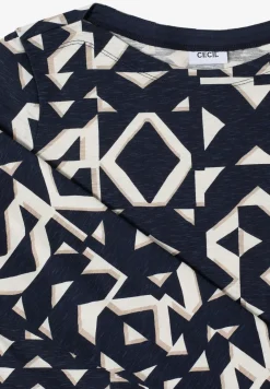 Shirt mit U-Boot-Ausschnitt