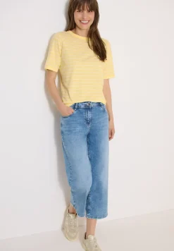 Shirt mit U-Boot-Ausschnitt und Streifen