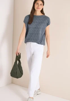 Shirt im Ausbrenner-Look mit Boatneck