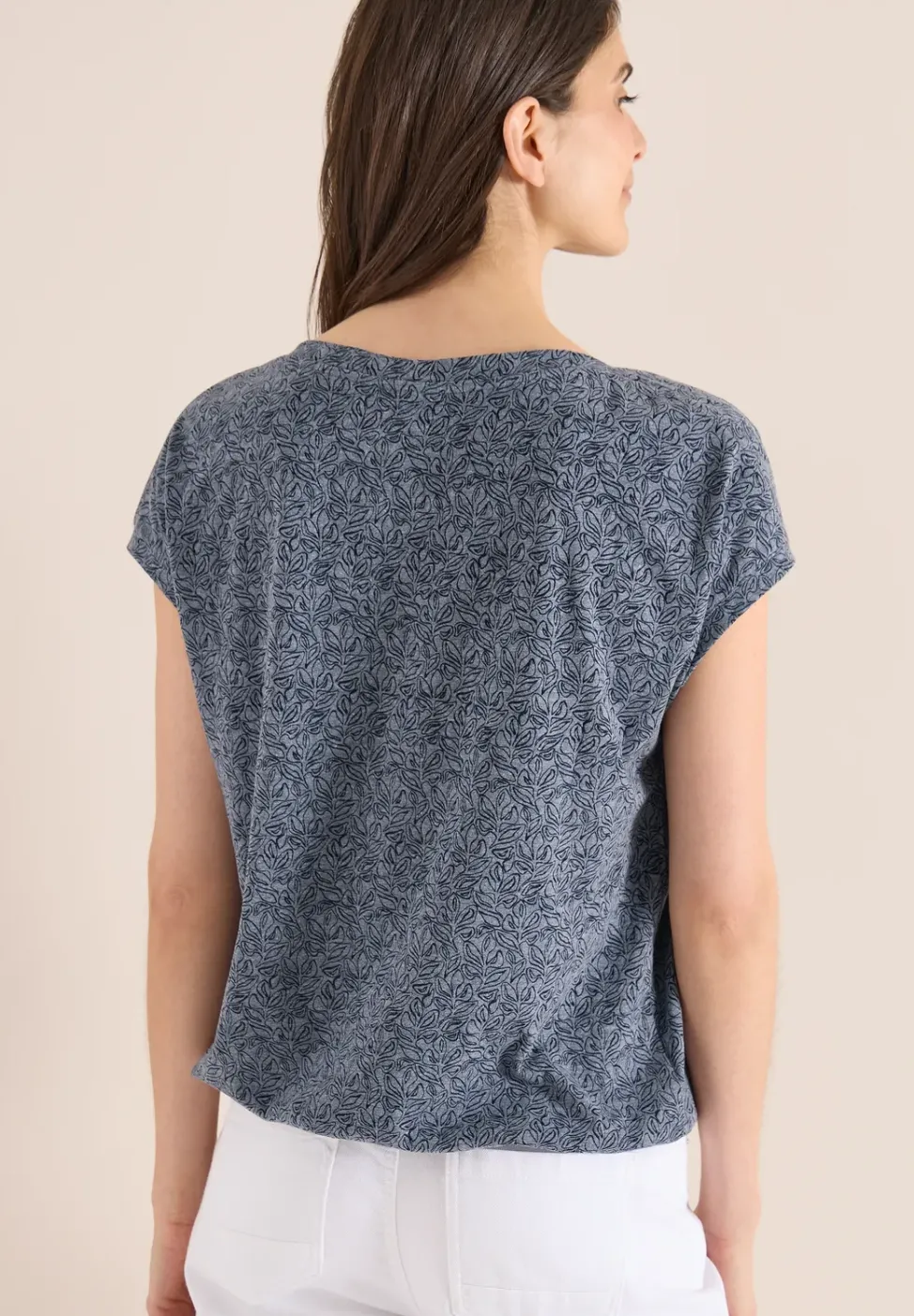 Shirt im Ausbrenner-Look mit Boatneck