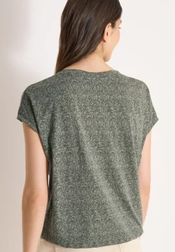 Shirt im Ausbrenner-Look mit Boatneck