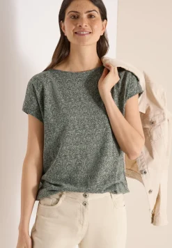Shirt im Ausbrenner-Look mit Boatneck