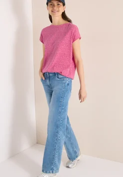 Shirt im Ausbrenner-Look mit Boatneck