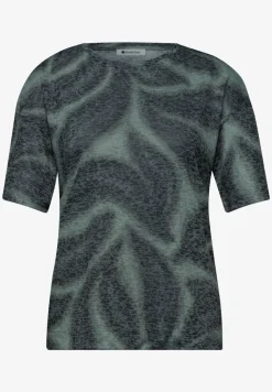 Shirt im Ausbrenner-Look mit Print