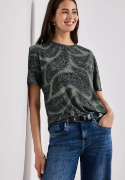 Shirt im Ausbrenner-Look mit Print