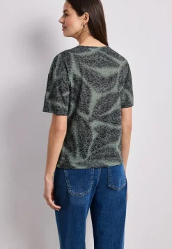 Shirt im Ausbrenner-Look mit Print