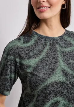 Shirt im Ausbrenner-Look mit Print