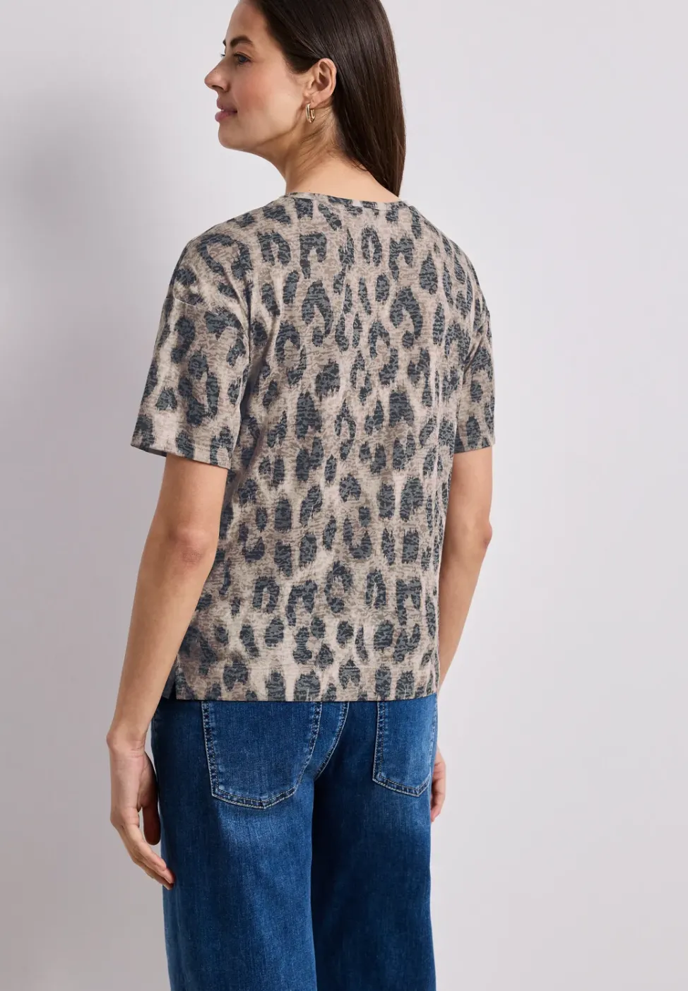 Shirt im Ausbrenner-Look mit Print
