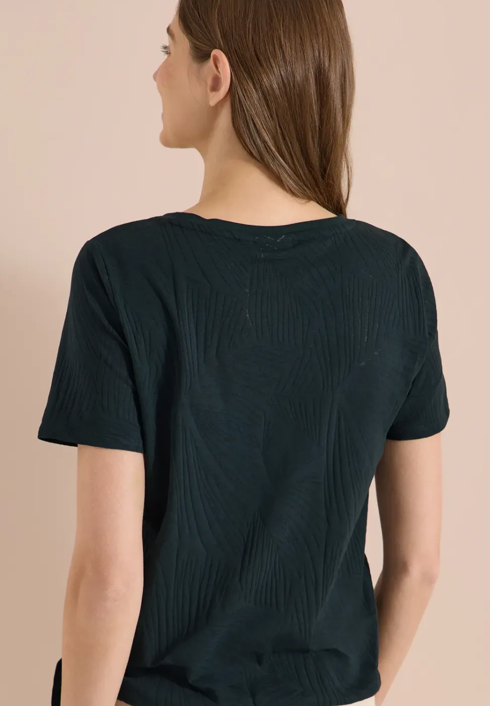 Shirt im Ausbrenner-Look mit Wording