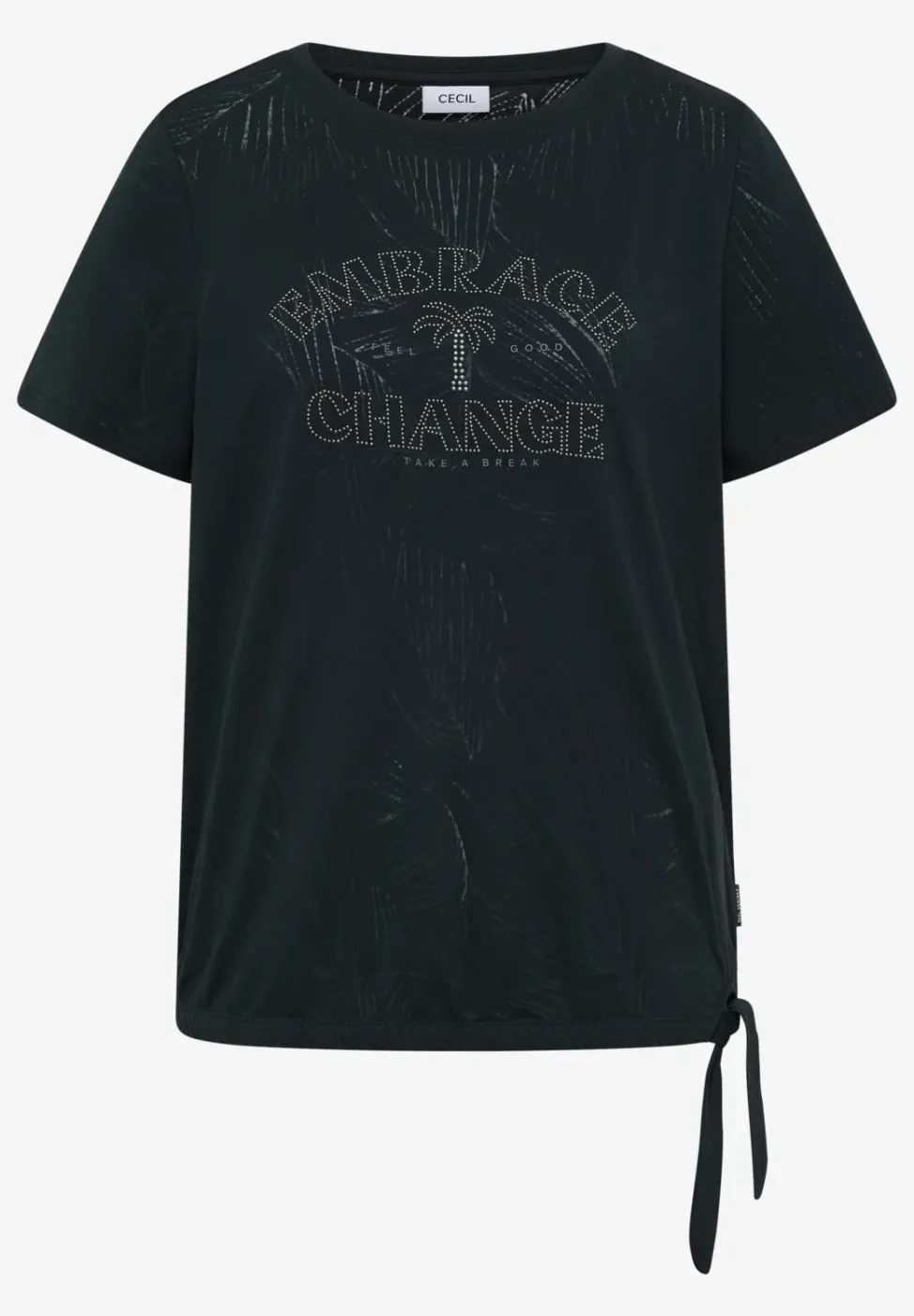 Shirt im Ausbrenner-Look mit Wording
