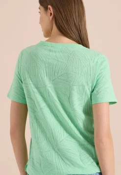 Shirt im Ausbrenner-Look mit Wording