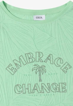 Shirt im Ausbrenner-Look mit Wording