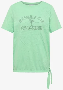 Shirt im Ausbrenner-Look mit Wording