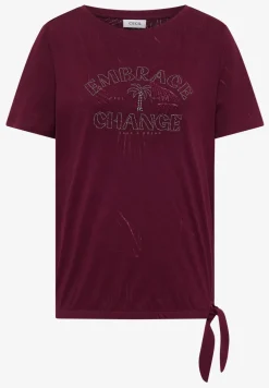 Shirt im Ausbrenner-Look mit Wording