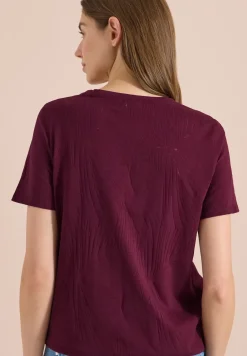 Shirt im Ausbrenner-Look mit Wording