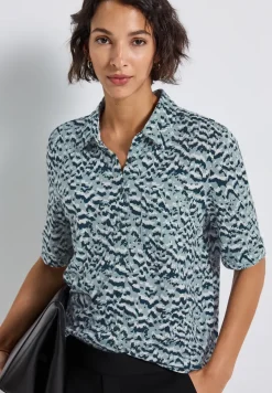 Shirt im Blusenlook
