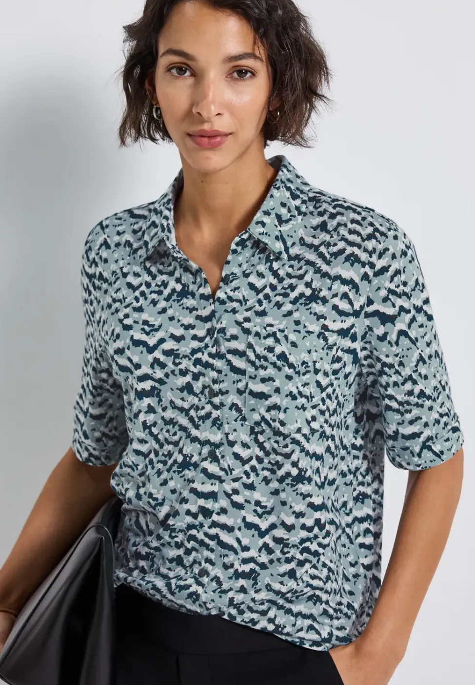 Shirt im Blusenlook