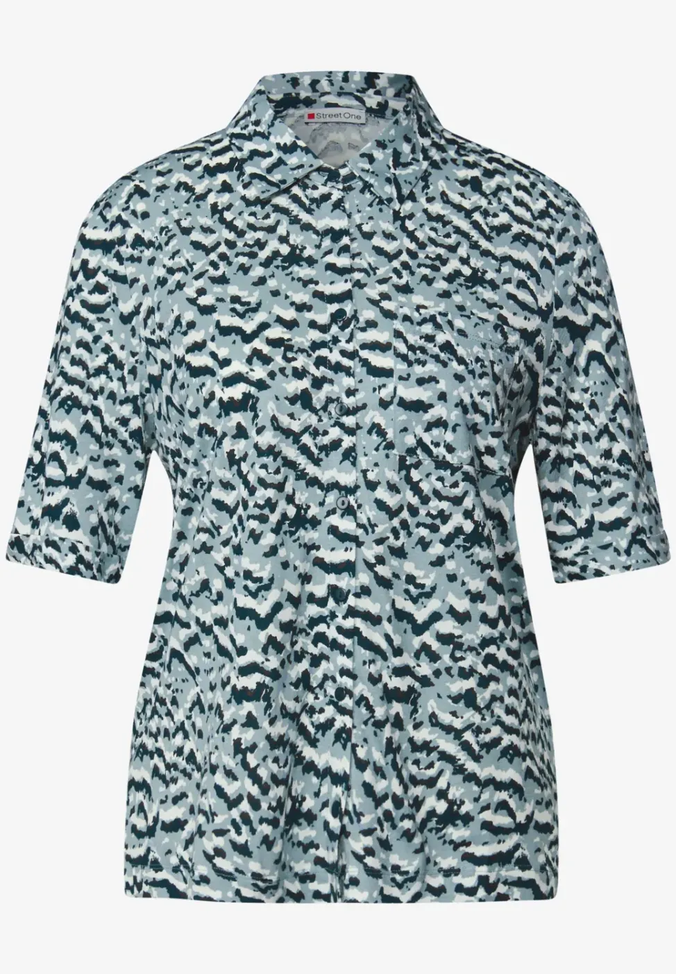 Shirt im Blusenlook