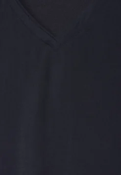 Shirt im Cupro Materialmix