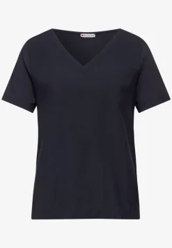 Shirt im Cupro Materialmix