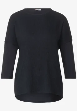 Shirt im Materialmix