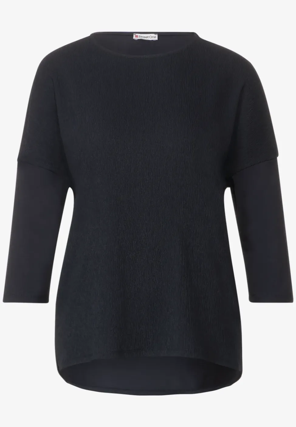 Shirt im Materialmix