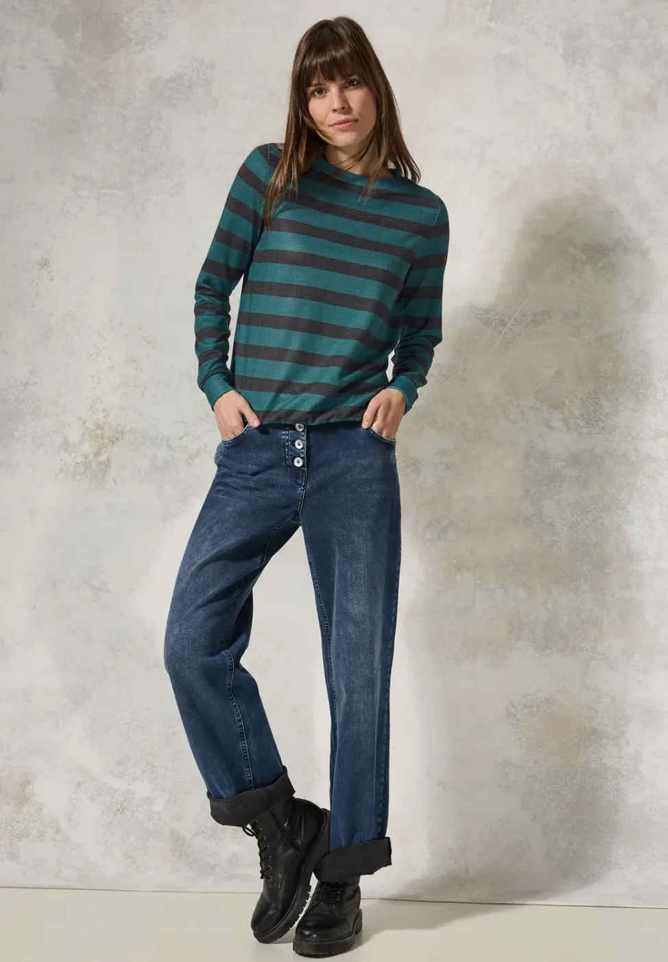 Shirt im Melange-Look