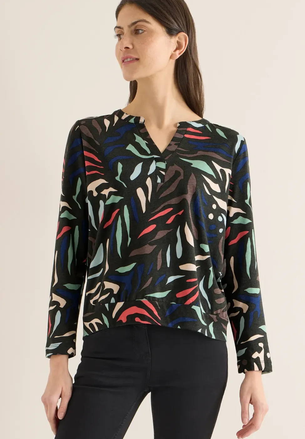 Shirt im Tunika-Look