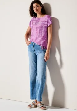 Shirt in Ausbrenner-Optik