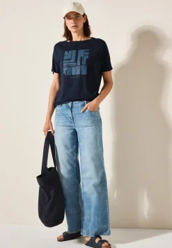 Shirt in Leinen-Optik
