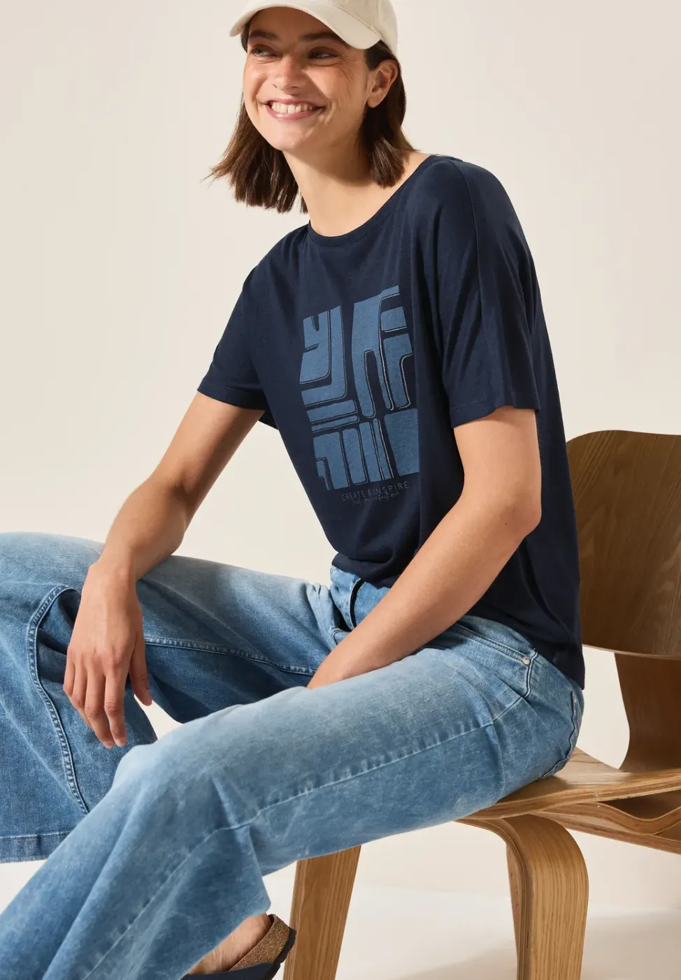 Shirt in Leinen-Optik
