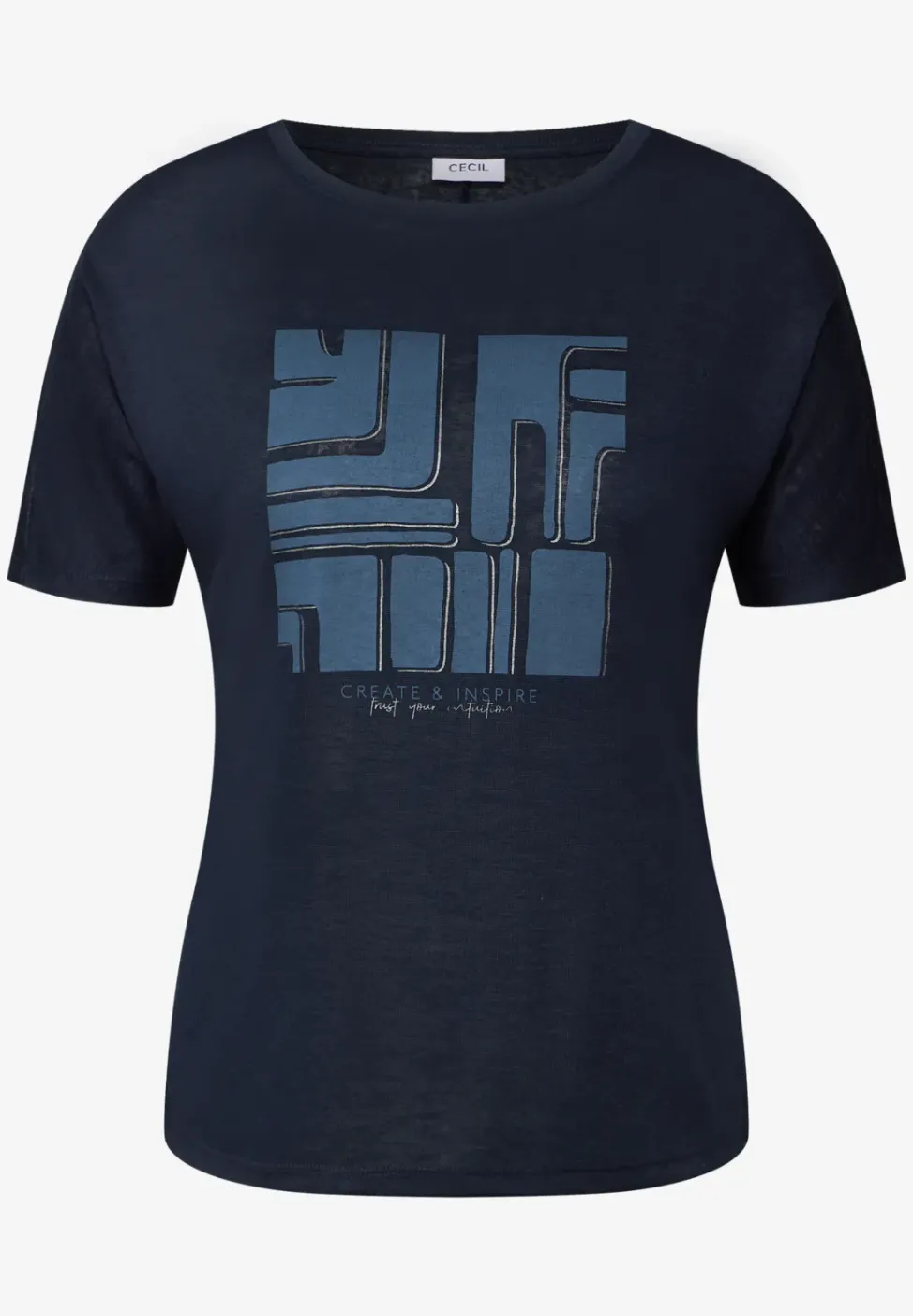 Shirt in Leinen-Optik