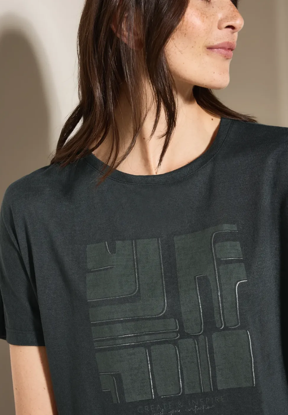 Shirt in Leinen-Optik