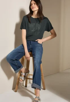 Shirt in Leinen-Optik