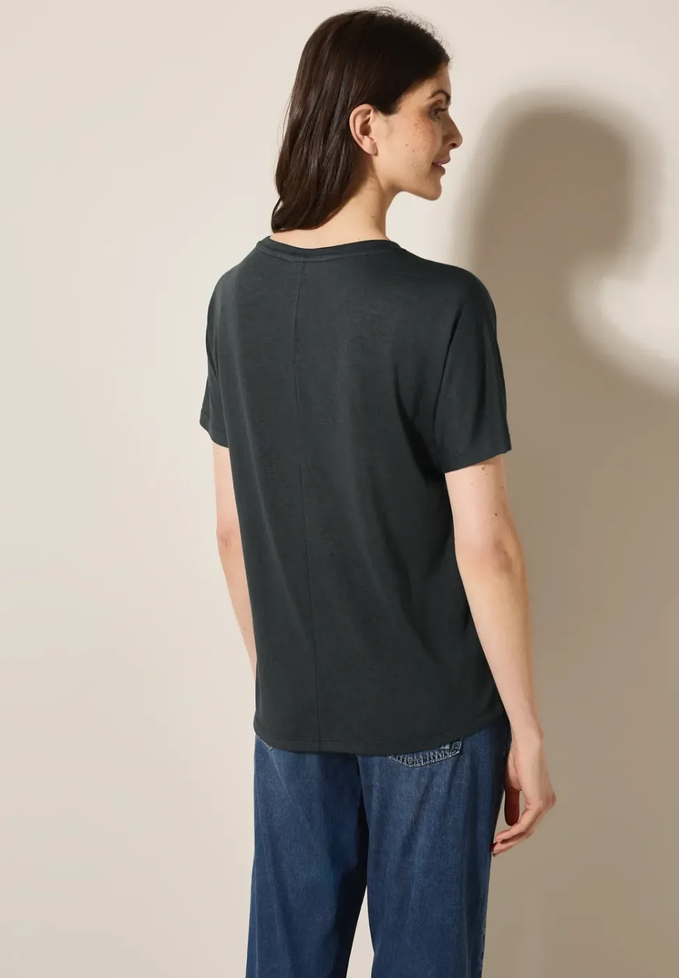Shirt in Leinen-Optik