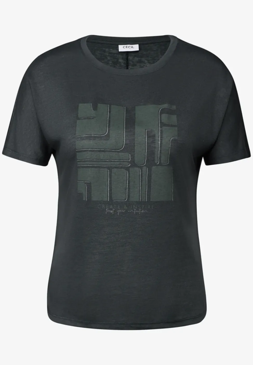 Shirt in Leinen-Optik