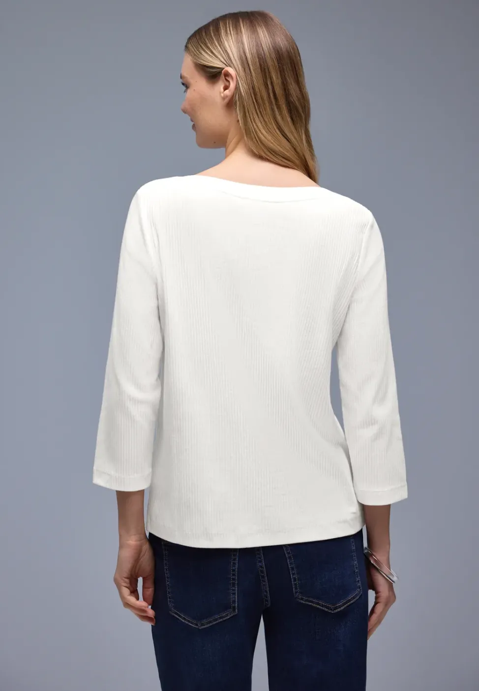 Shirt in Rippstruktur