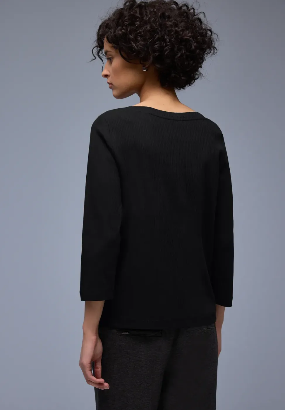 Shirt in Rippstruktur
