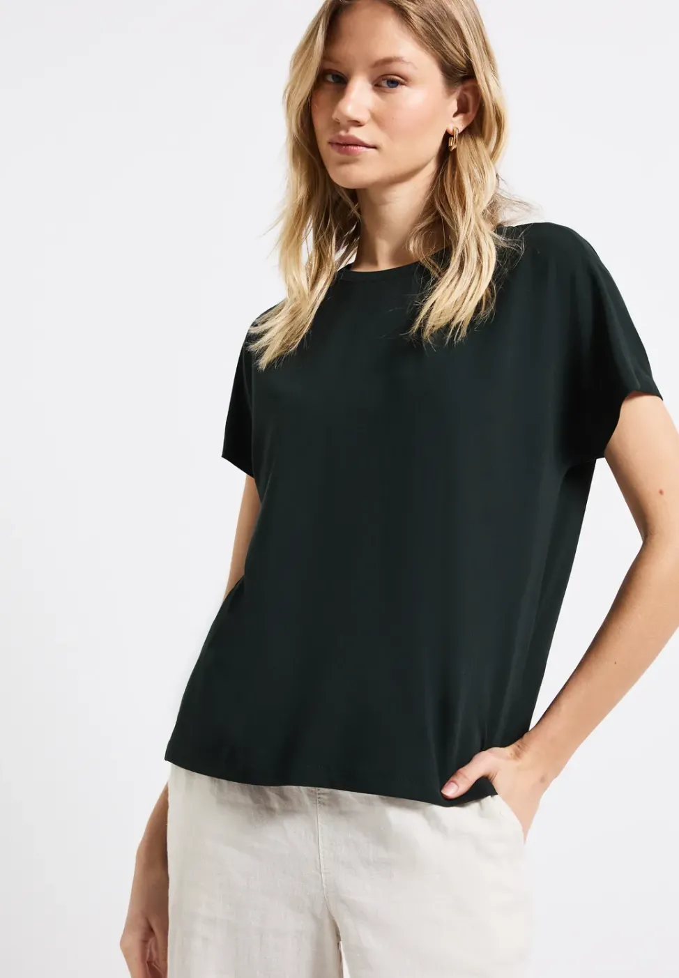 Shirt in Unifarbe