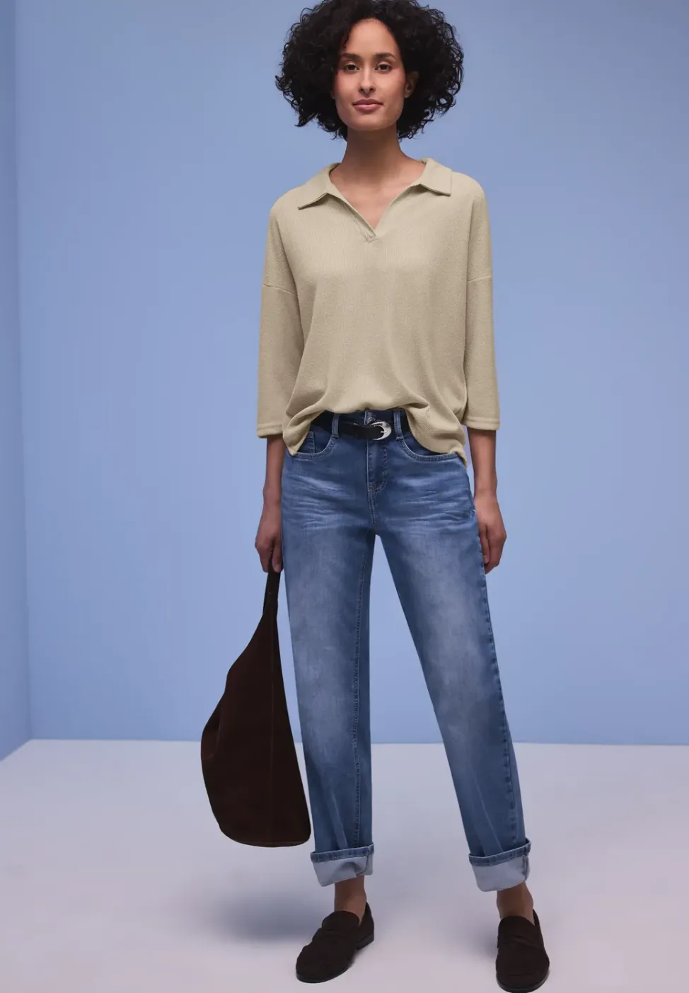 Shirt in Unifarbe