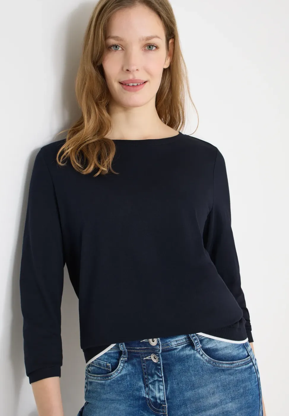 Shirt in Unifarbe