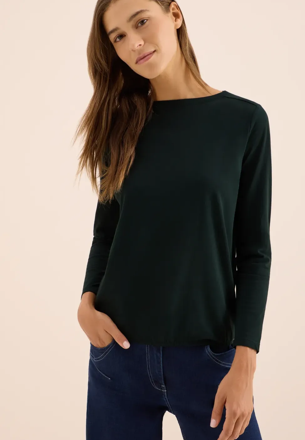 Shirt in Unifarbe