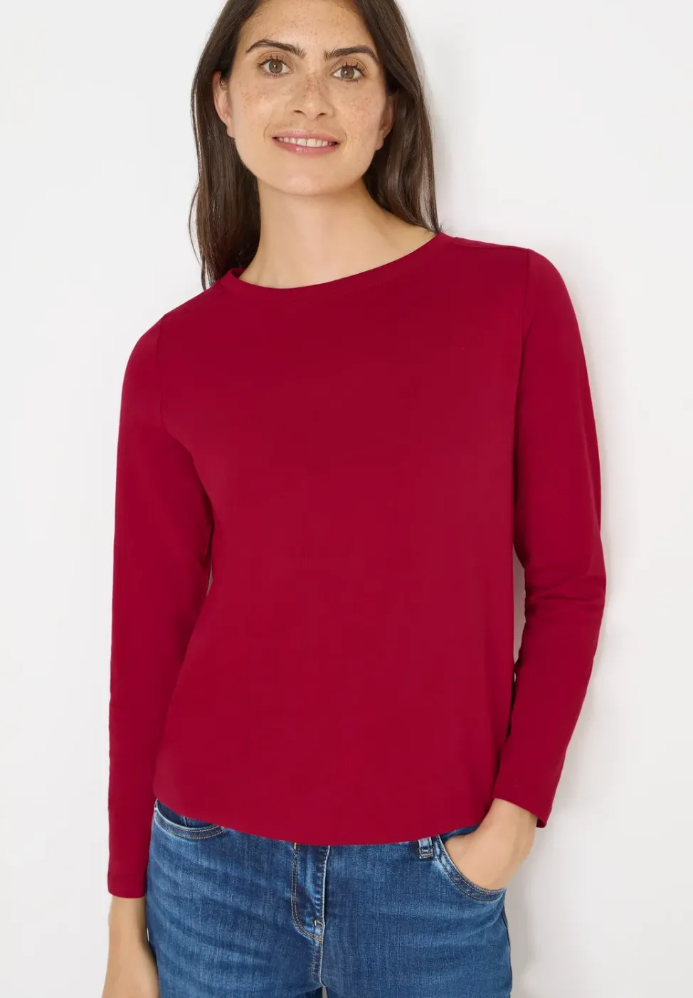 Shirt in Unifarbe