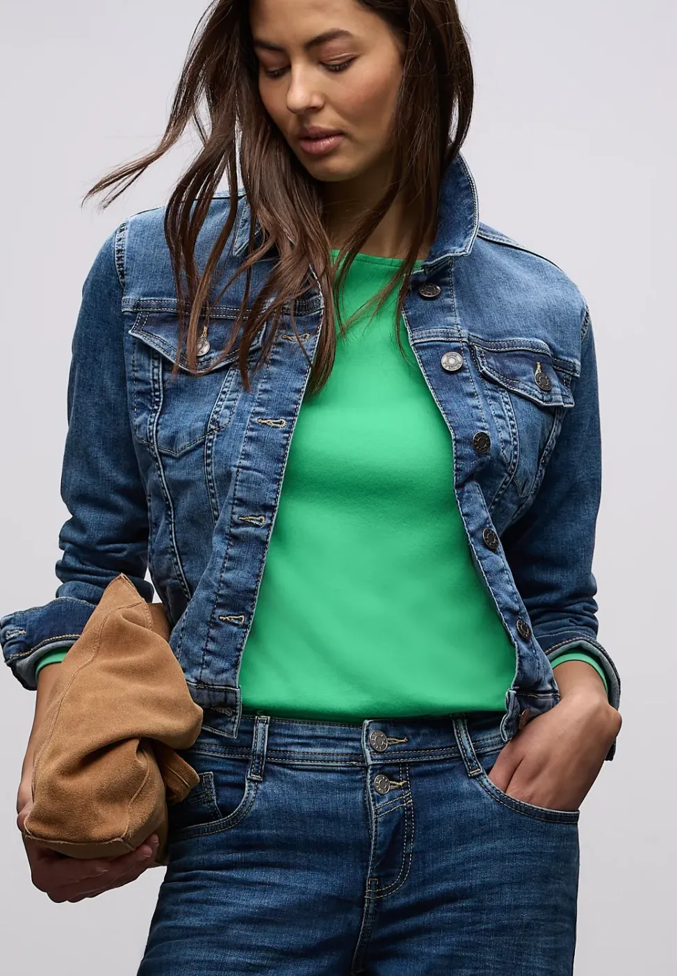 Shirt in Unifarbe