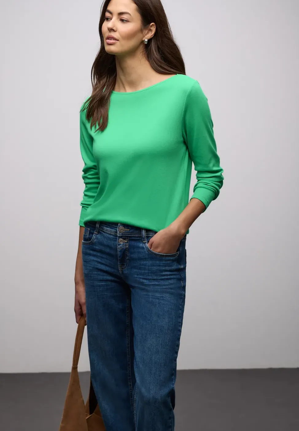 Shirt in Unifarbe