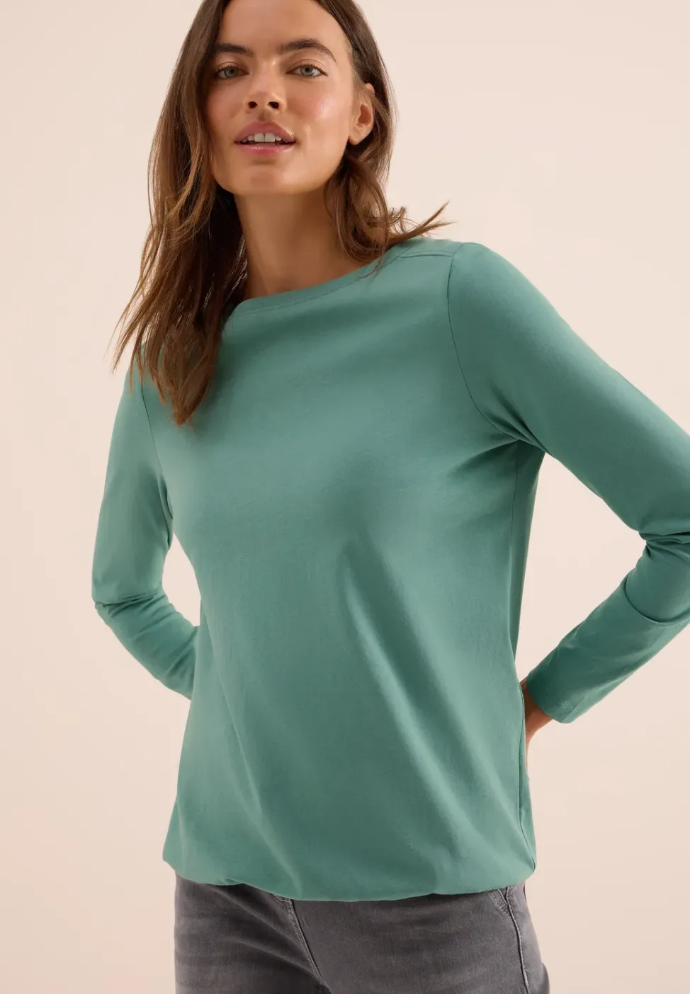 Shirt in Unifarbe