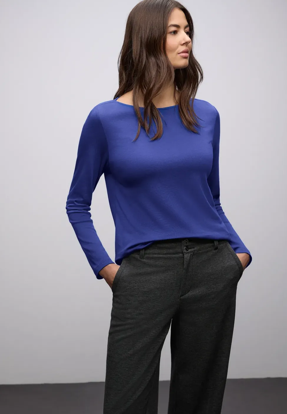 Shirt in Unifarbe