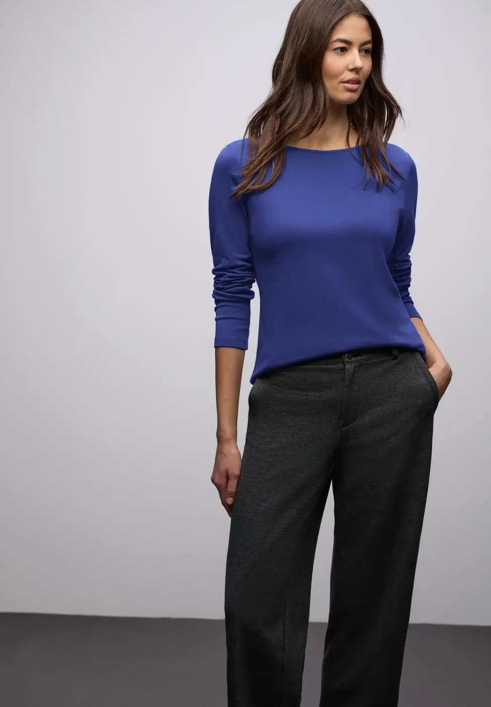 Shirt in Unifarbe